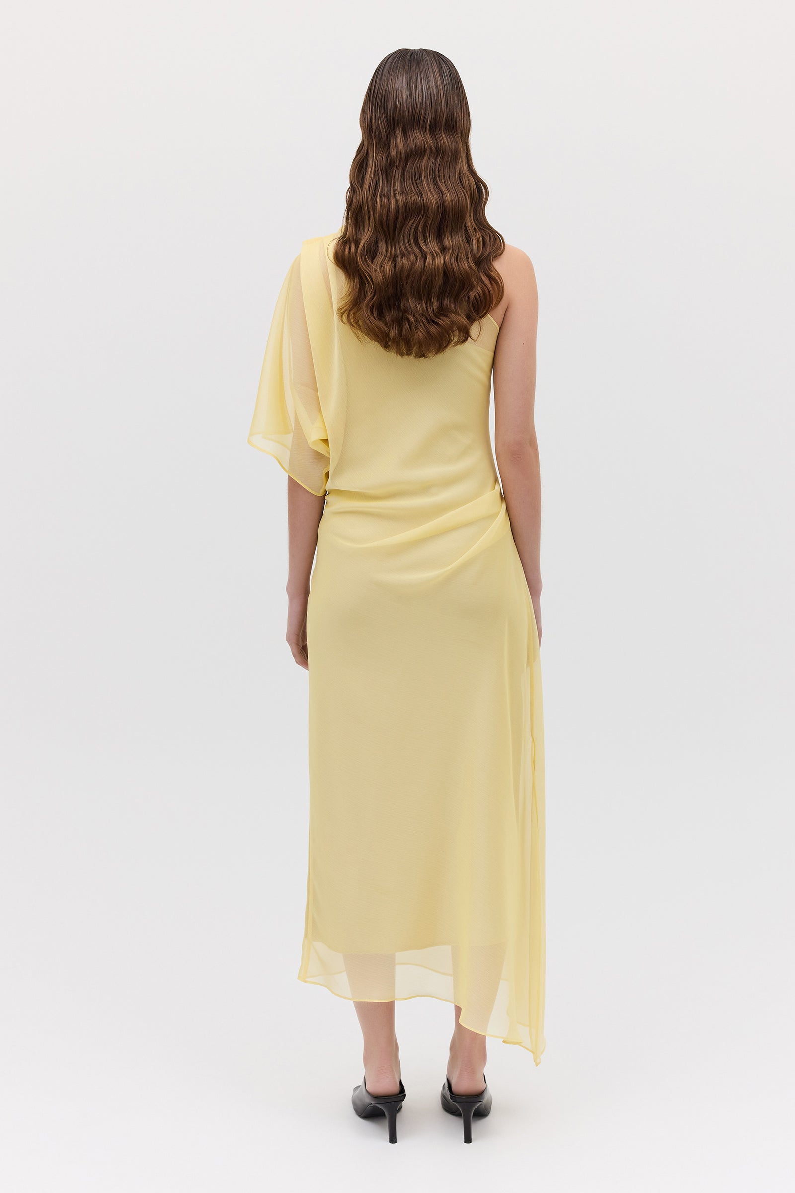 LEMON CHIFFON VALENCIA DRESS