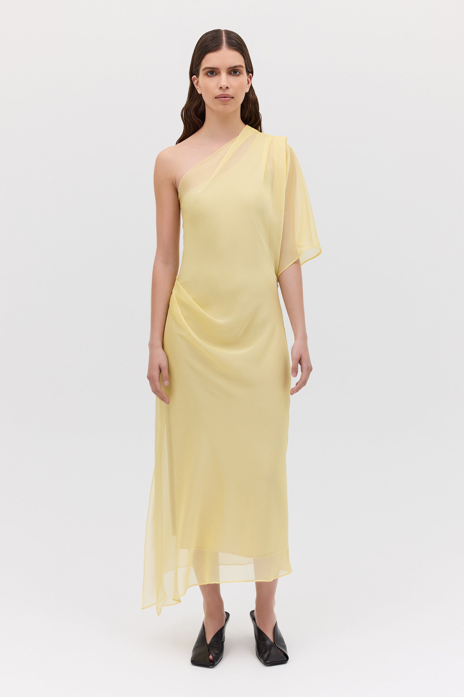 LEMON CHIFFON VALENCIA DRESS