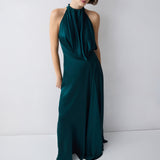 PETROL SILK ISABELLA GOWN