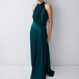PETROL SILK ISABELLA GOWN