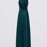 PETROL SILK SATIN  ISABELLA GOWN