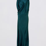 PETROL SILK ROMA GOWN