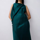 PETROL SILK ROMA GOWN