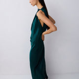 PETROL SILK ROMA GOWN