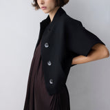 CHOCOLATE SILK SATIN PLUNGE GOWN