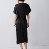 BLACK SILK ILLUSIONIST DRESS