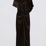 BLACK SILK ILLUSIONIST DRESS