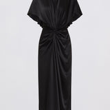 BLACK SILK ILLUSIONIST DRESS