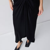 BLACK SILK ILLUSIONIST DRESS