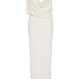 IVORY CRINKLE LIQUID GOWN