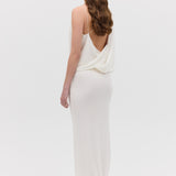 IVORY CRINKLE LIQUID GOWN