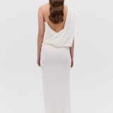 IVORY CRINKLE LIQUID GOWN