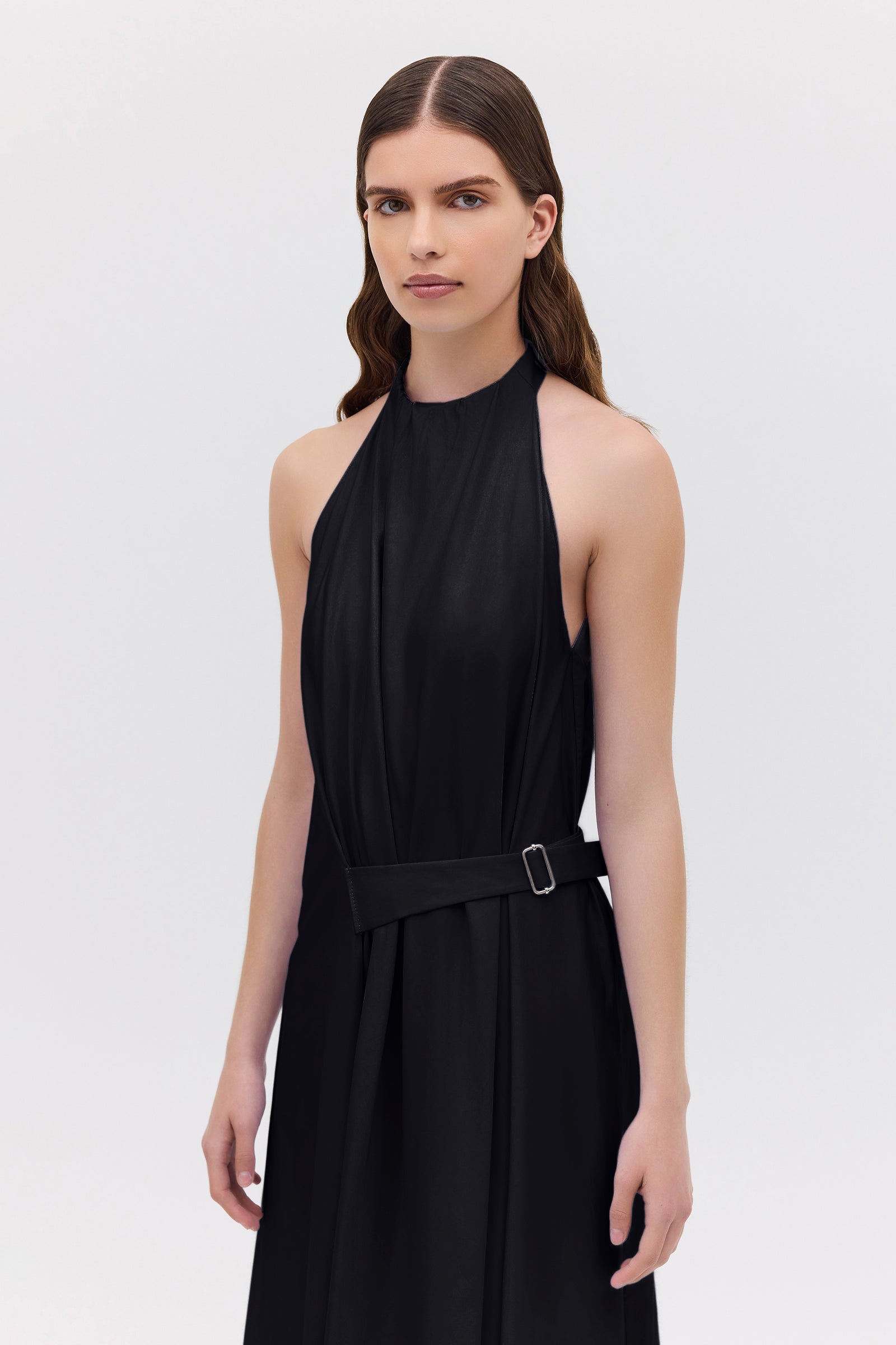 BLACK COTTON ISABELLA DRESS