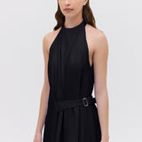 BLACK COTTON ISABELLA DRESS