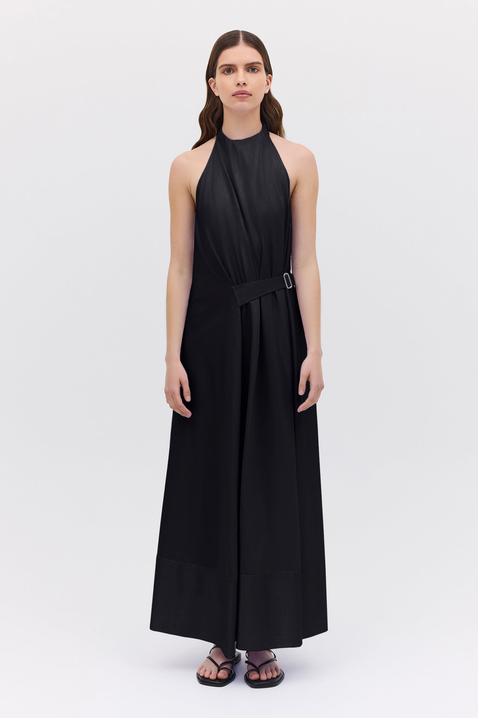 BLACK COTTON ISABELLA DRESS