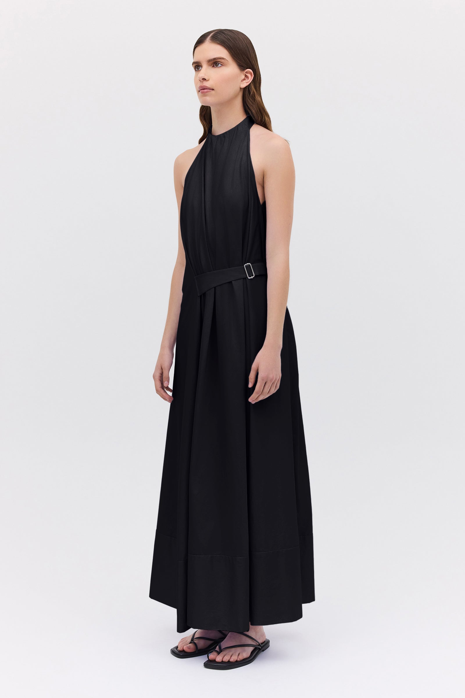 BLACK COTTON ISABELLA DRESS