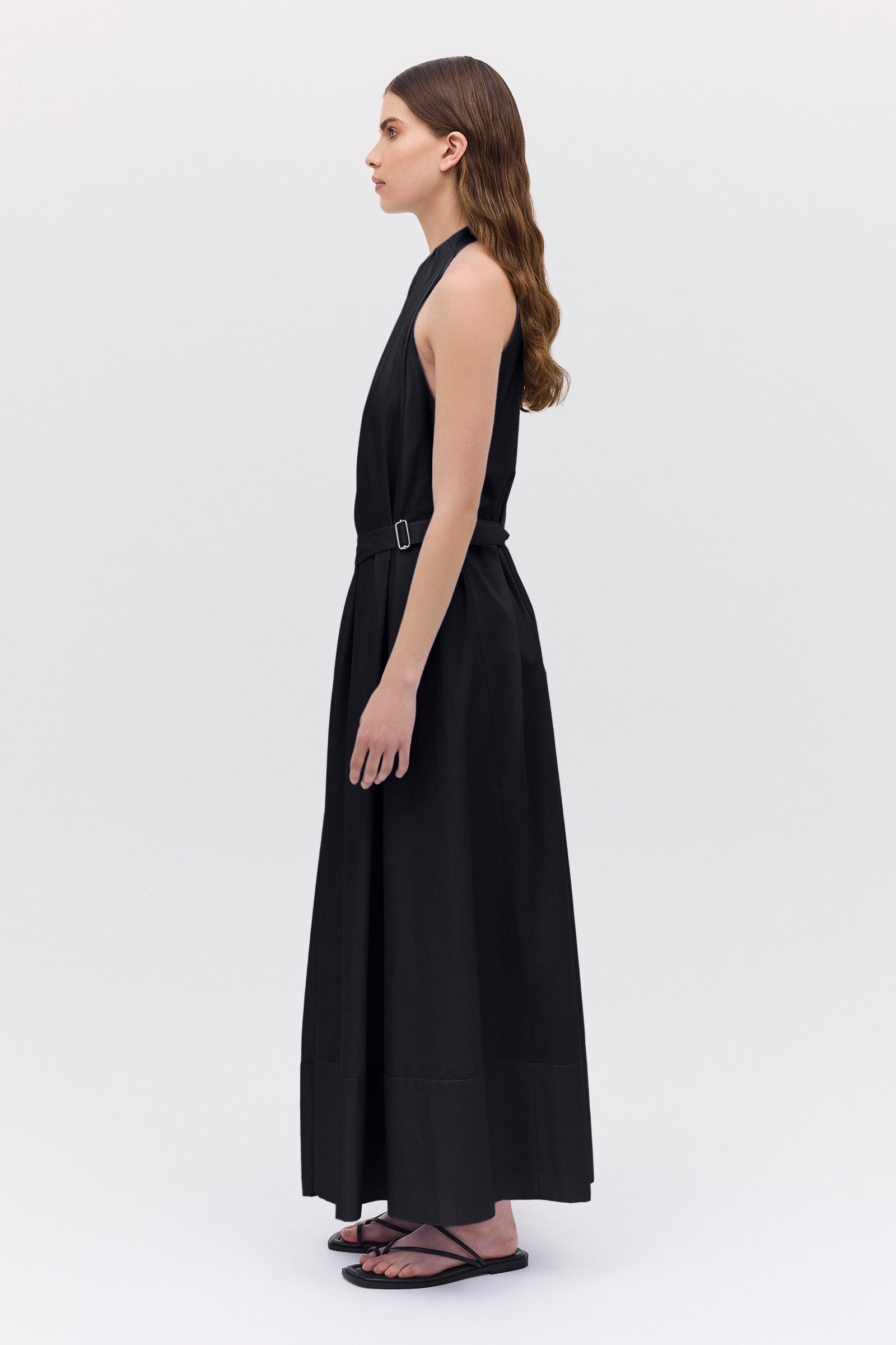 BLACK COTTON ISABELLA DRESS