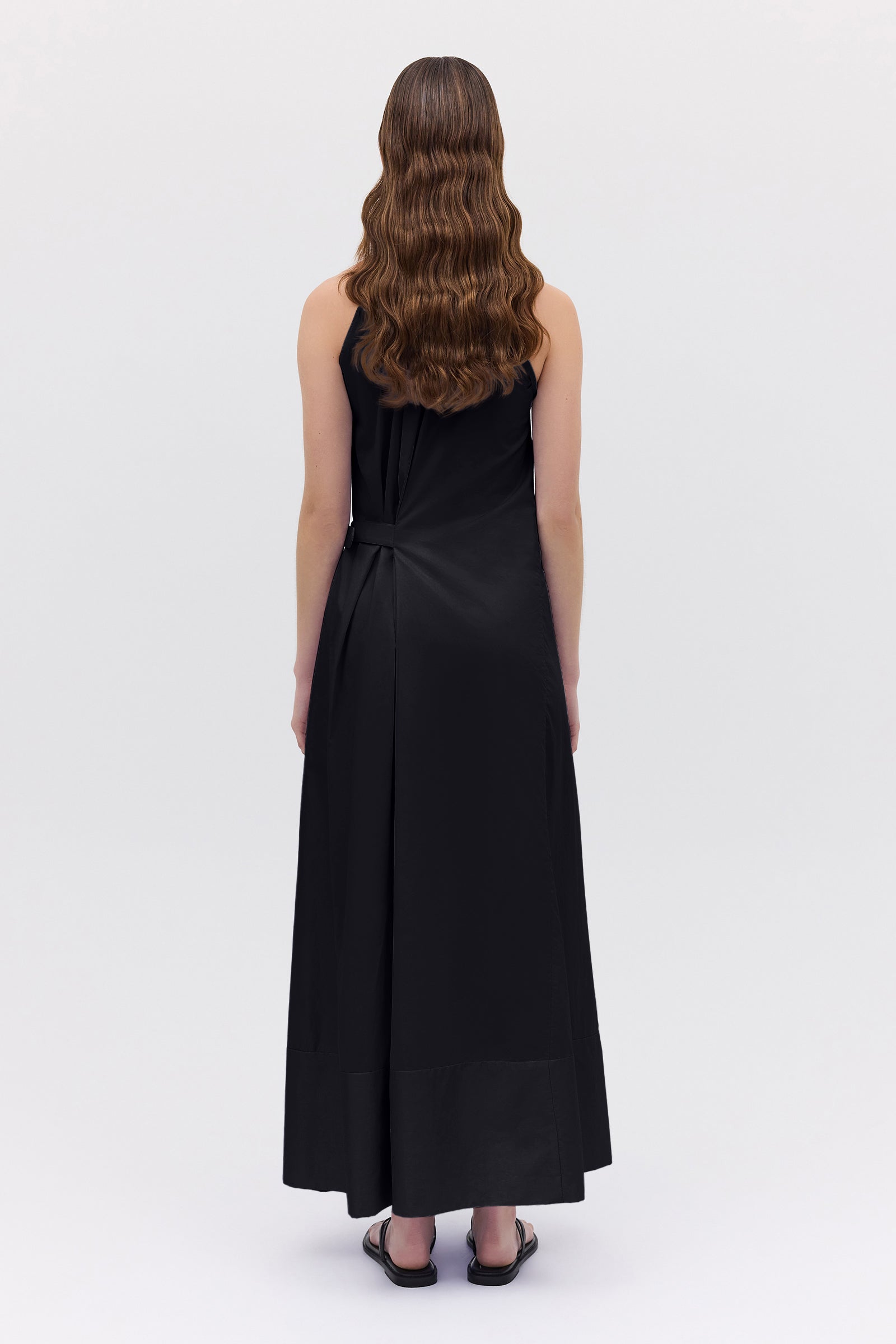 BLACK COTTON ISABELLA DRESS