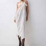 IVORY SCALLOPED LACE DRIFT DRESS