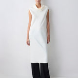 CREAM SATIN VEIL DRESS