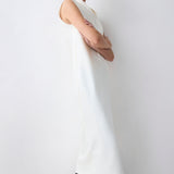 CREAM SATIN VEIL DRESS