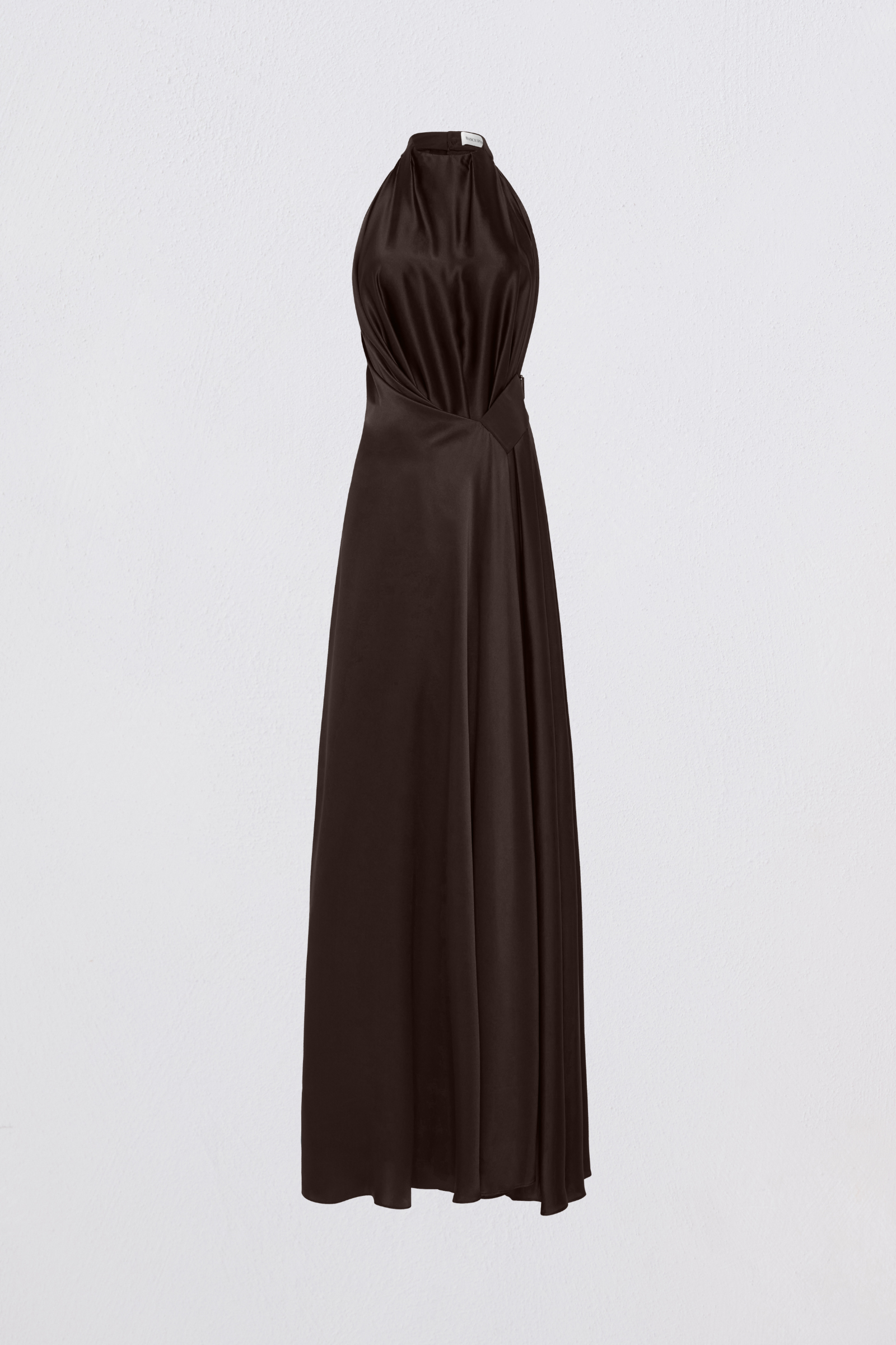 CHOCOLATE SILK SATIN ISABELLA GOWN