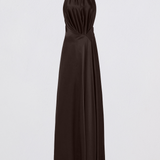 CHOCOLATE SILK SATIN ISABELLA GOWN