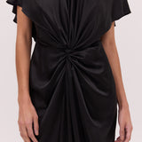 BLACK SILK ILLUSIONIST DRESS