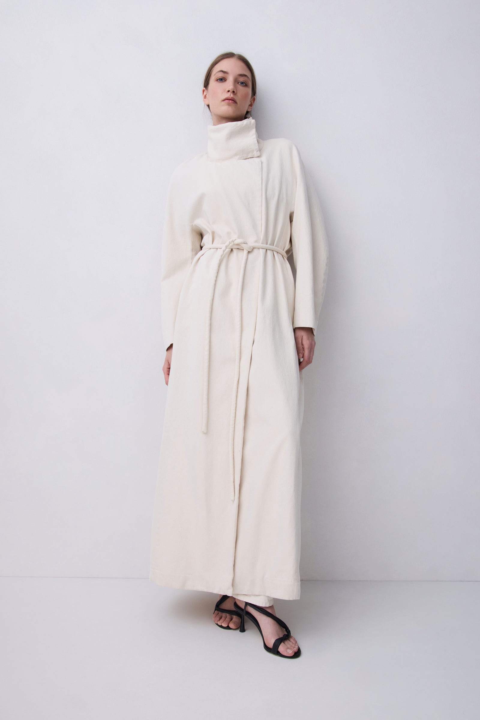 OAT DENIM VOID COAT