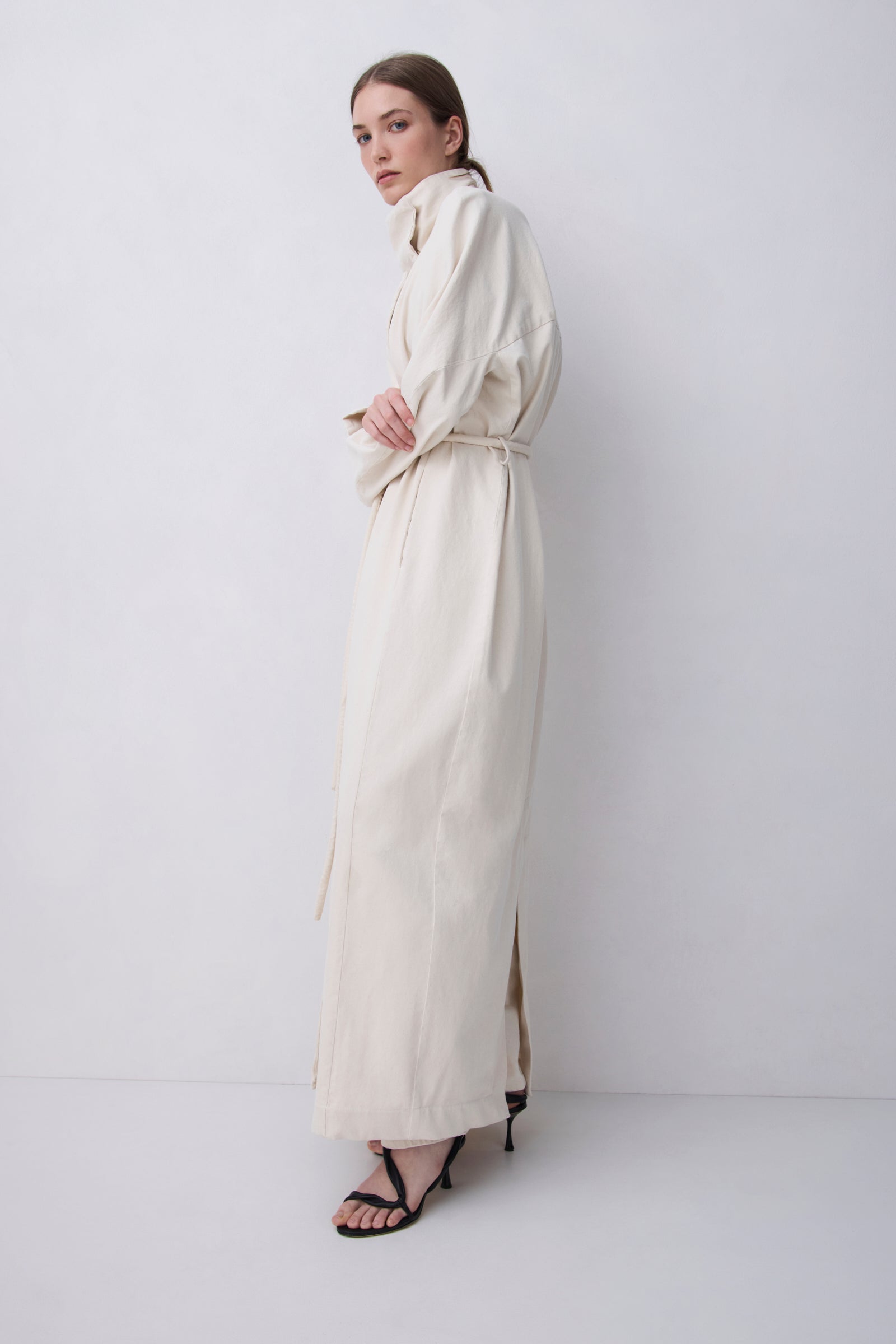 OAT DENIM VOID COAT