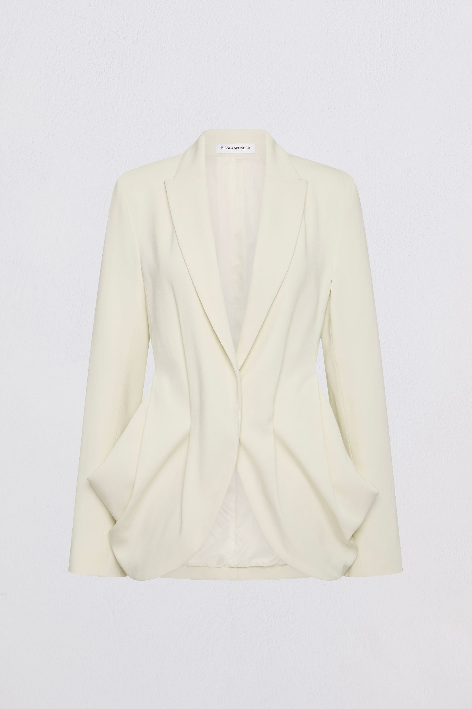 CREAM CREPE SUITING SURRENDER JACKET
