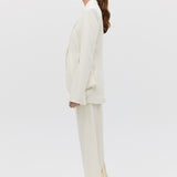 CREAM CREPE SUITING SURRENDER JACKET