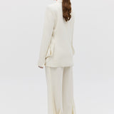 CREAM CREPE SUITING SURRENDER JACKET