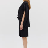 BLACK SATIN SUITING SURGES SHORT