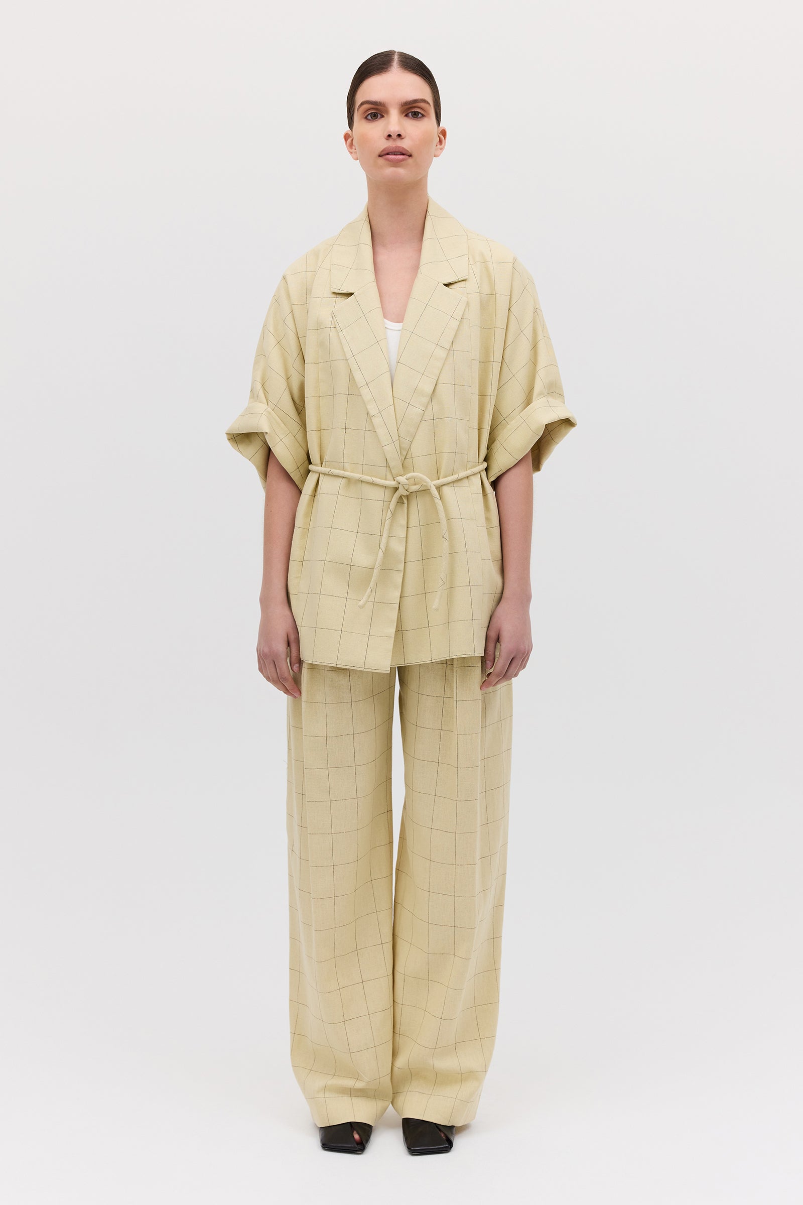 BUTTER CHECK SUITING ARBUS COAT