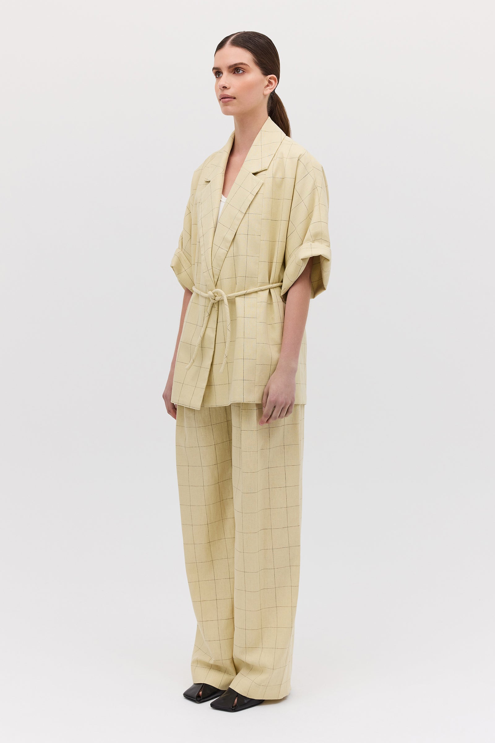 BUTTER CHECK SUITING ARBUS COAT