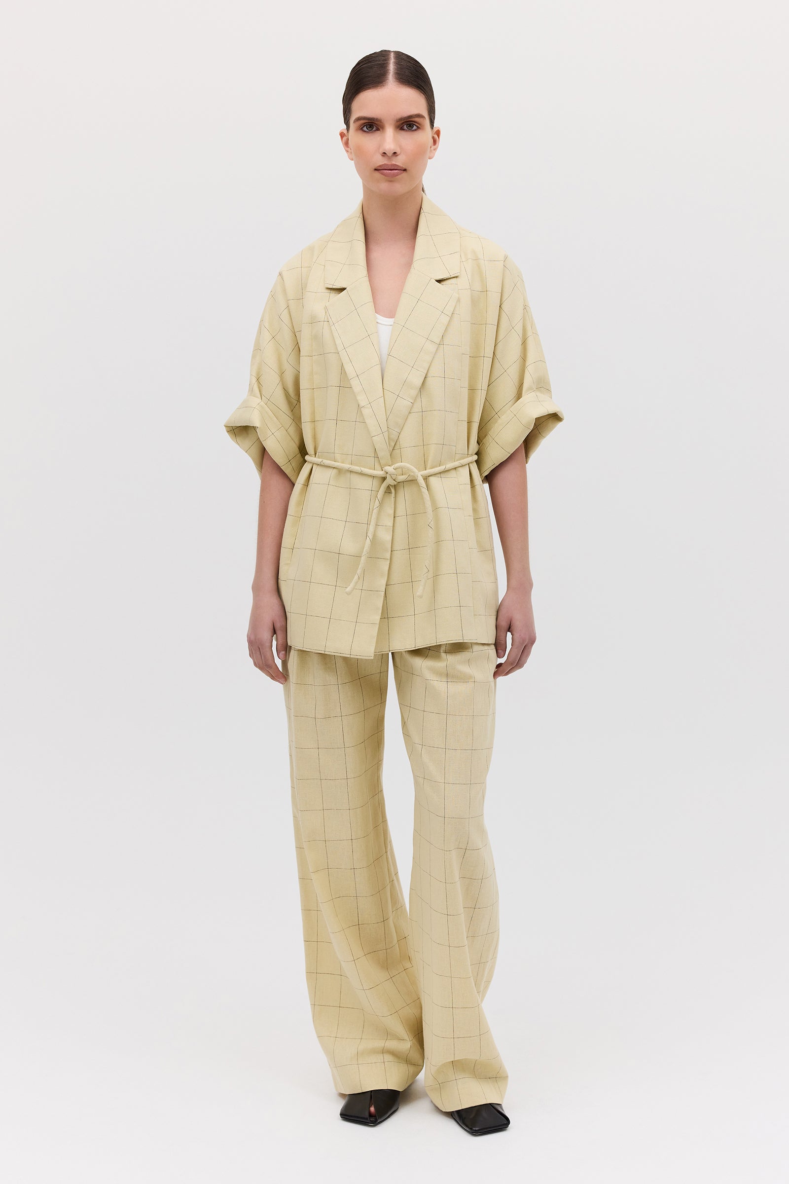 BUTTER CHECK SUITING ARBUS COAT