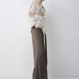 IVORY SCALLOPED LACE HENRI CROPPED TRENCH