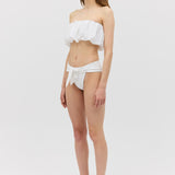 WHITE SPANDEX HAZEL SWIM TOP