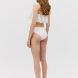 WHITE SPANDEX HAZEL SWIM TOP
