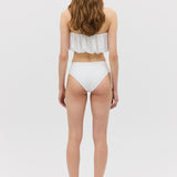 WHITE SPANDEX HAZEL SWIM TOP