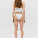 WHITE SPANDEX EXHALE SWIM BOTTOM