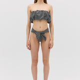 BLACK SPOT JACQUARD RISING SWIM BOTTOM