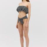 BLACK SPOT JACQUARD HAZEL SWIM TOP