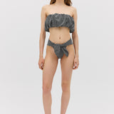 BLACK SPOT JACQUARD HAZEL SWIM TOP