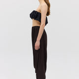 CHOCOLATE JERSEY RIPPLE SKIRT