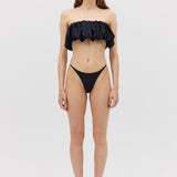BLACK SPANDEX EXHALE SWIM BOTTOM