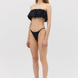 BLACK SPANDEX HAZEL SWIM TOP