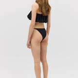 BLACK SPANDEX EXHALE SWIM BOTTOM