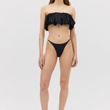 BLACK SPANDEX EXHALE SWIM BOTTOM